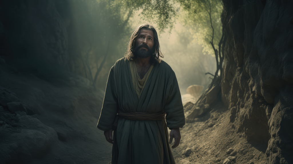 Jesus Walking alone